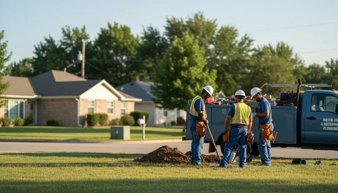 Residential water line and bathroom plumbing service in Dudley, PA